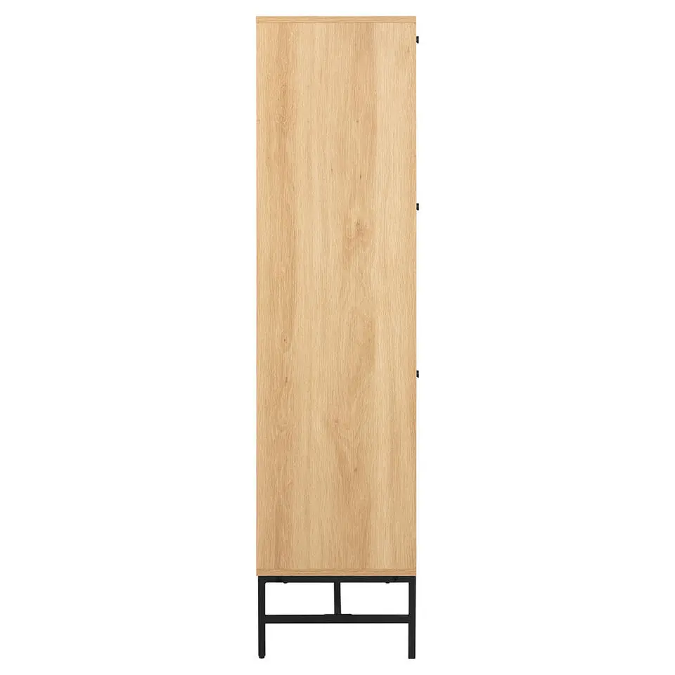 Hioshop Dylan schoenenkast 3 lades 3 planken natuur