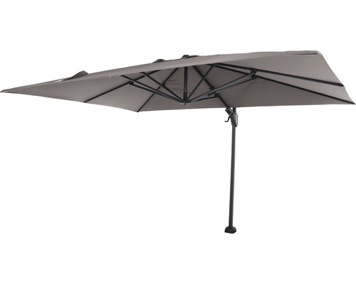 Zwevende parasol Sunset N+ 350 x 260 cm polyester taupe