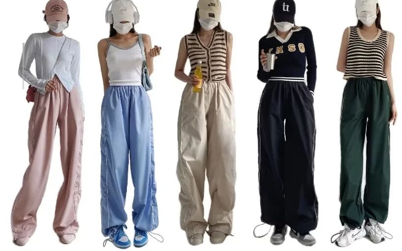 Opuscule - Joggingbroek met hoge taille en trekkoordmanchetten