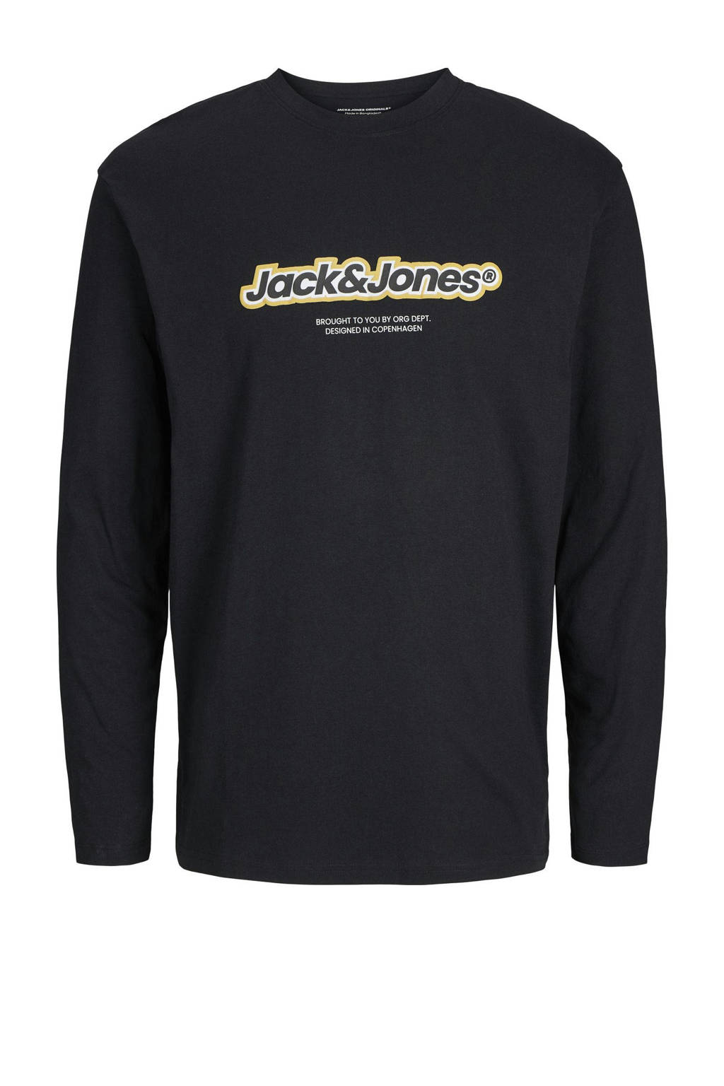 JACK & JONES longsleeve JORVESTERBRO NEWTON met logo zwart