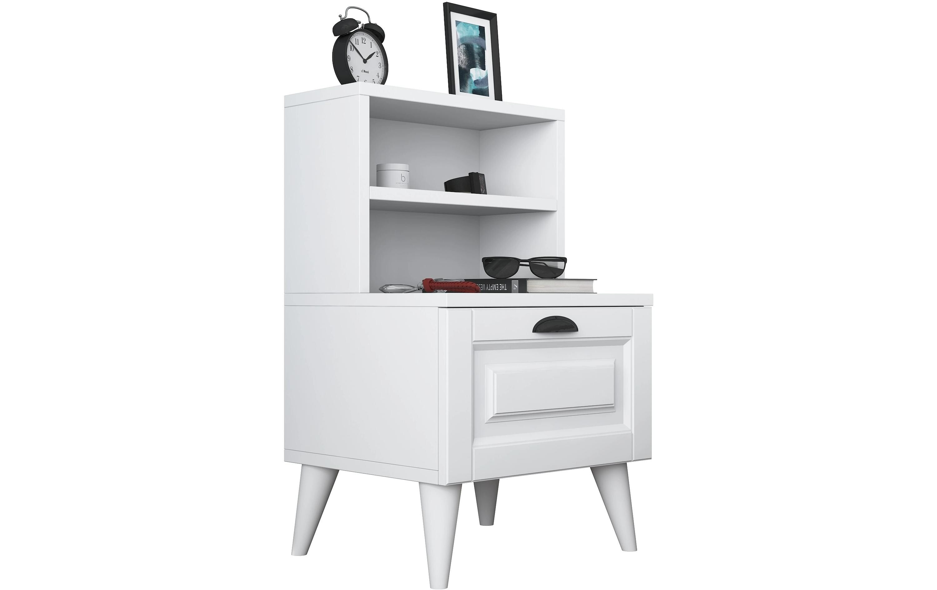 Nachttisch Eliza 45 x 74.4 x 40 cm, WeissNachtschrank