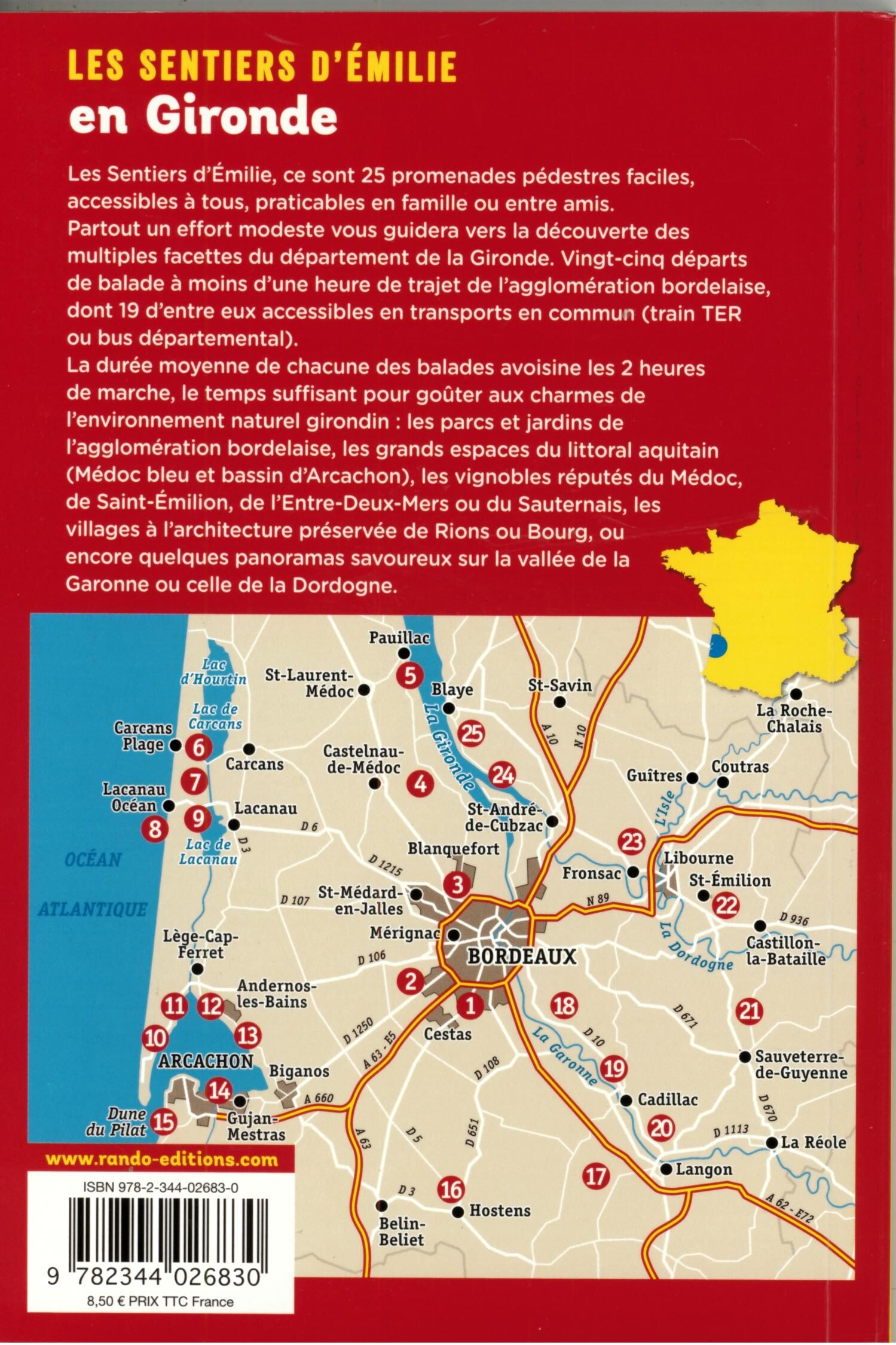 RANDO EDITIONS - SENTIERS EMILIE EN GIRONDE