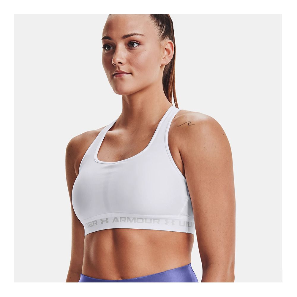 Under Armour CROSSBACK MID - Brassière Femme white