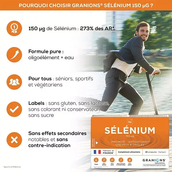 Granions Oligo Selenium 150µg 30 ampolas