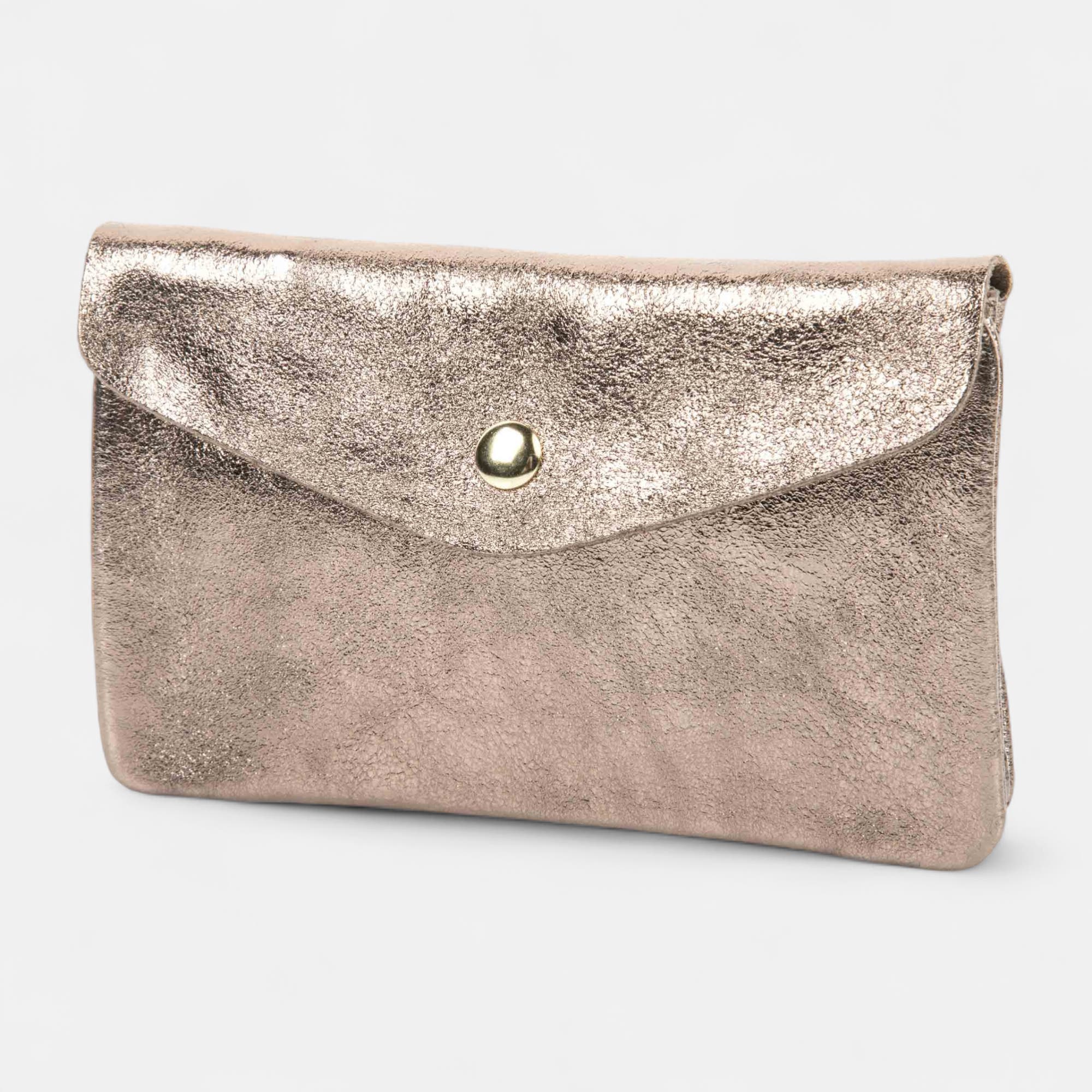 Petite maroquinerie en cuir bronze