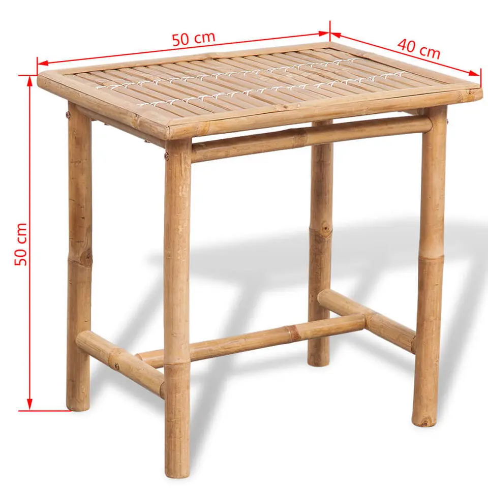 vidaXL - Tuintafel En Stoel - Bruin - Stof