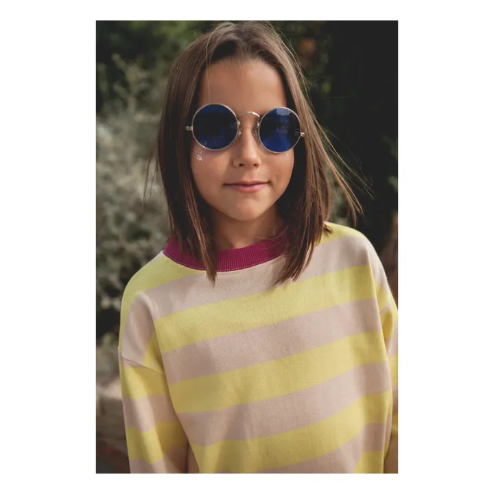 Marlot Paris Sweat Poppy Rayé x Smallable | Jaune pâle