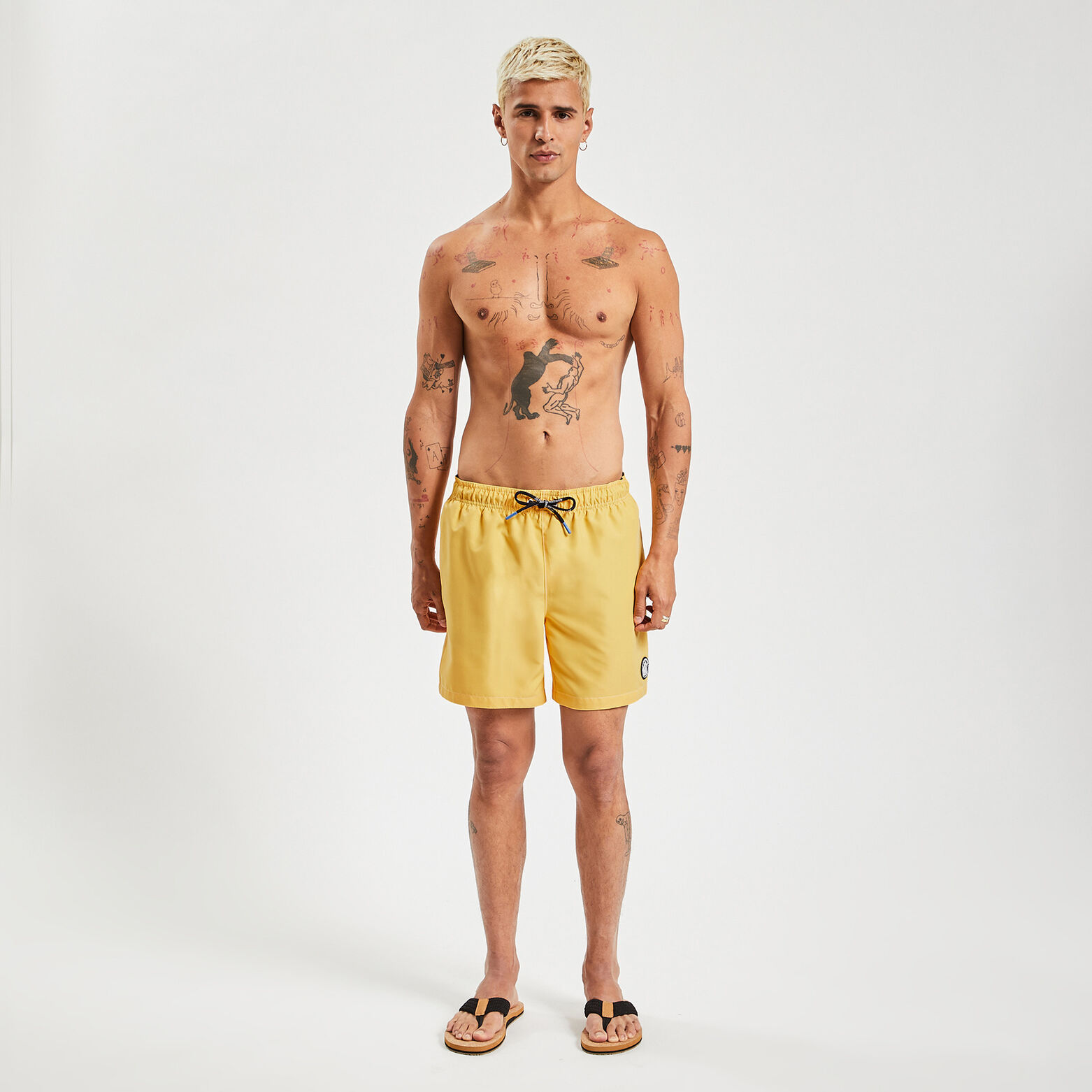 Maillot de bain uni Jaune