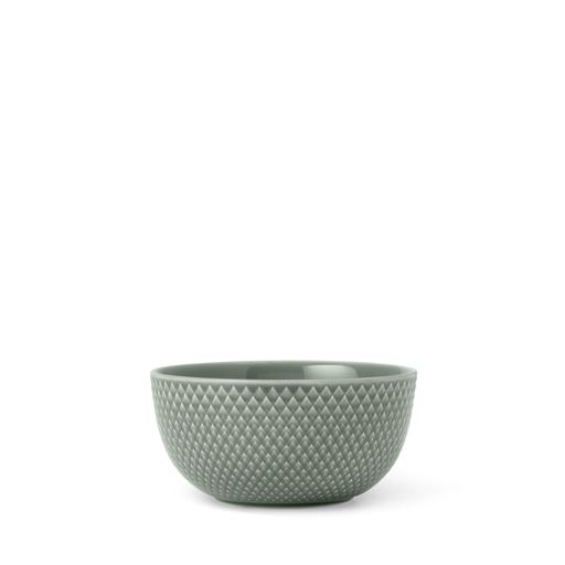 Lyngby Porcelæn Rhombe Earth Skål, Moss, Ø13 cm