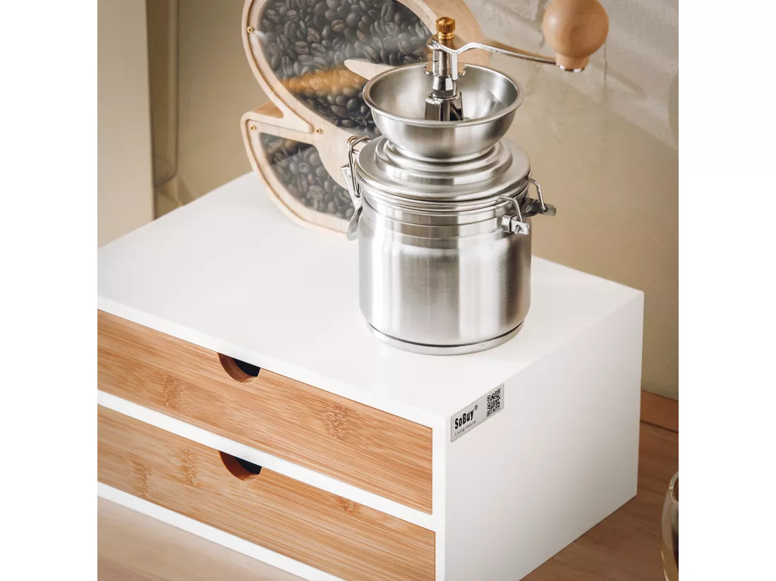 Boîte De Rangement À 2 Tiroirs Porte-capsules Nespresso Distributeur Boîte À Capsules, Frg180-wn