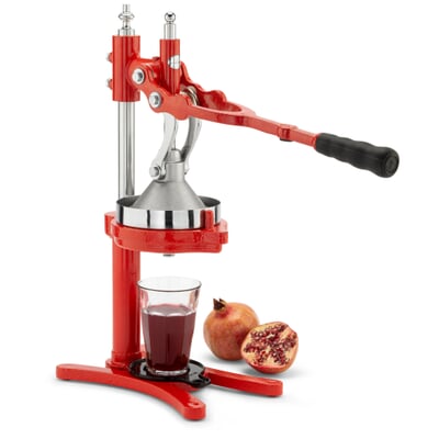 Hebel-Zitruspresse Hadarit mit Edelstahlpresskegel, Rot