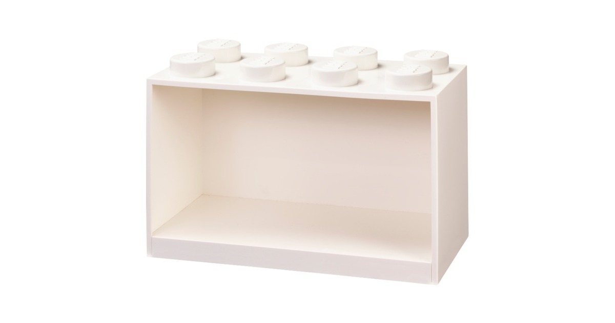 Room CopenhagenLEGO Brick Shelf, 8 noppen wandschap  (Wit)