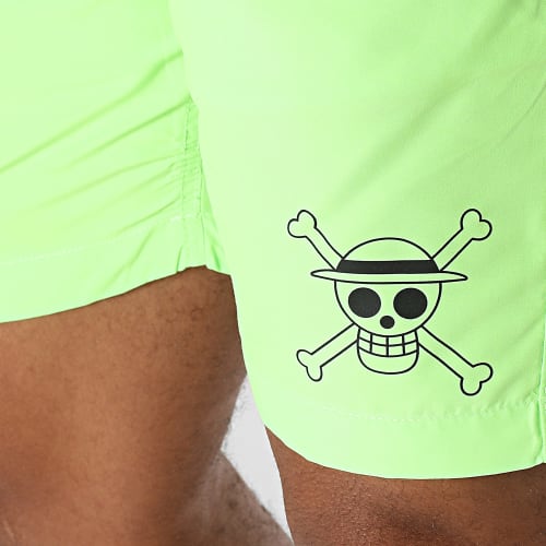 Short De Bain Logo Vert Fluo