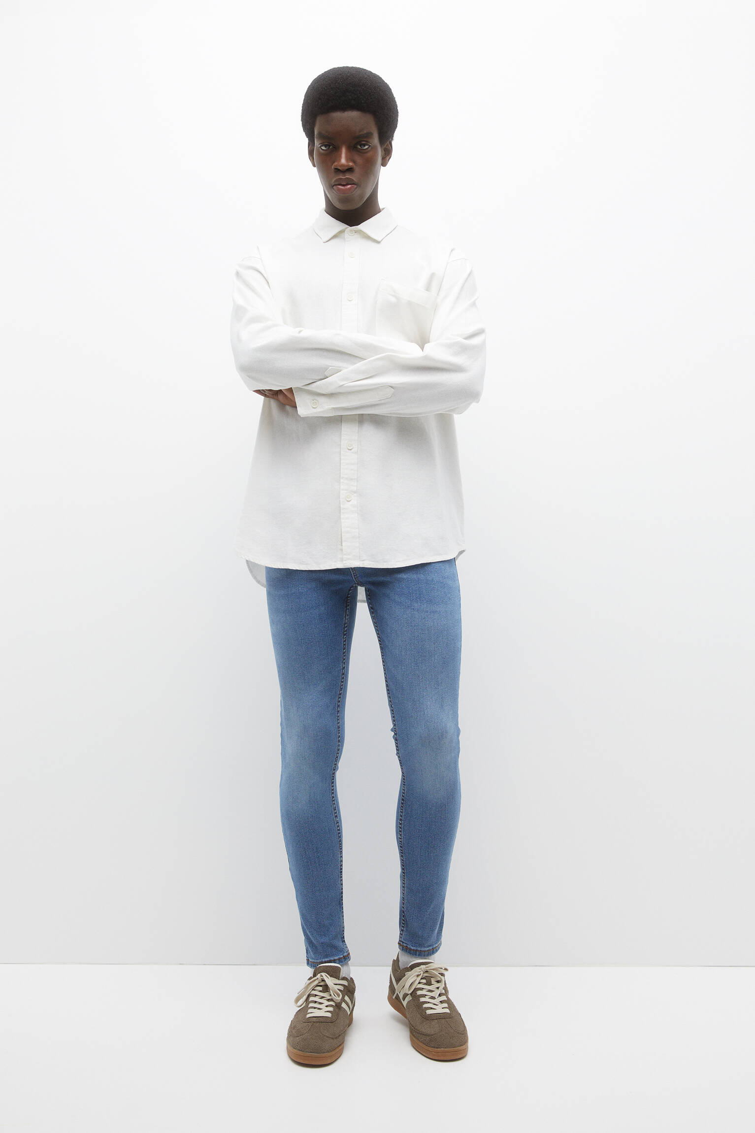 CALÇA JEANS AZUL SUPER SKINNY FIT - AZUL