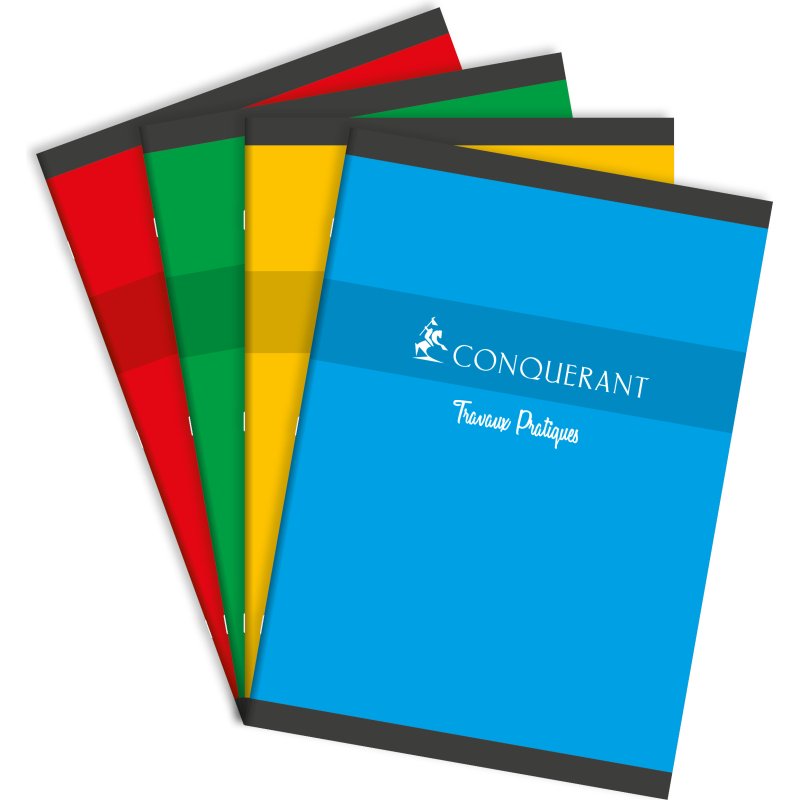 Cahier De Tp Conquerant 7 Agrafe 210X297 96P 70-90G Seyes/Uni Assorti
