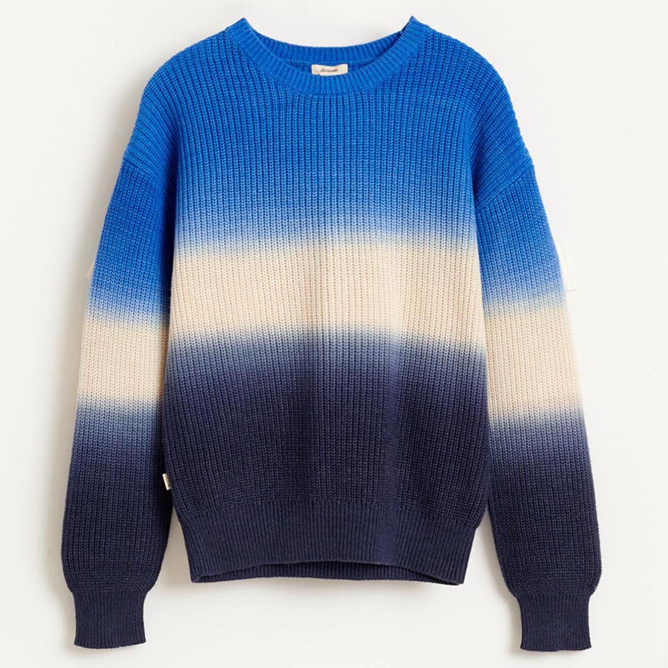 Bellerose Pull Gelbo en Maille de Coton mélangé tie and dye bleu