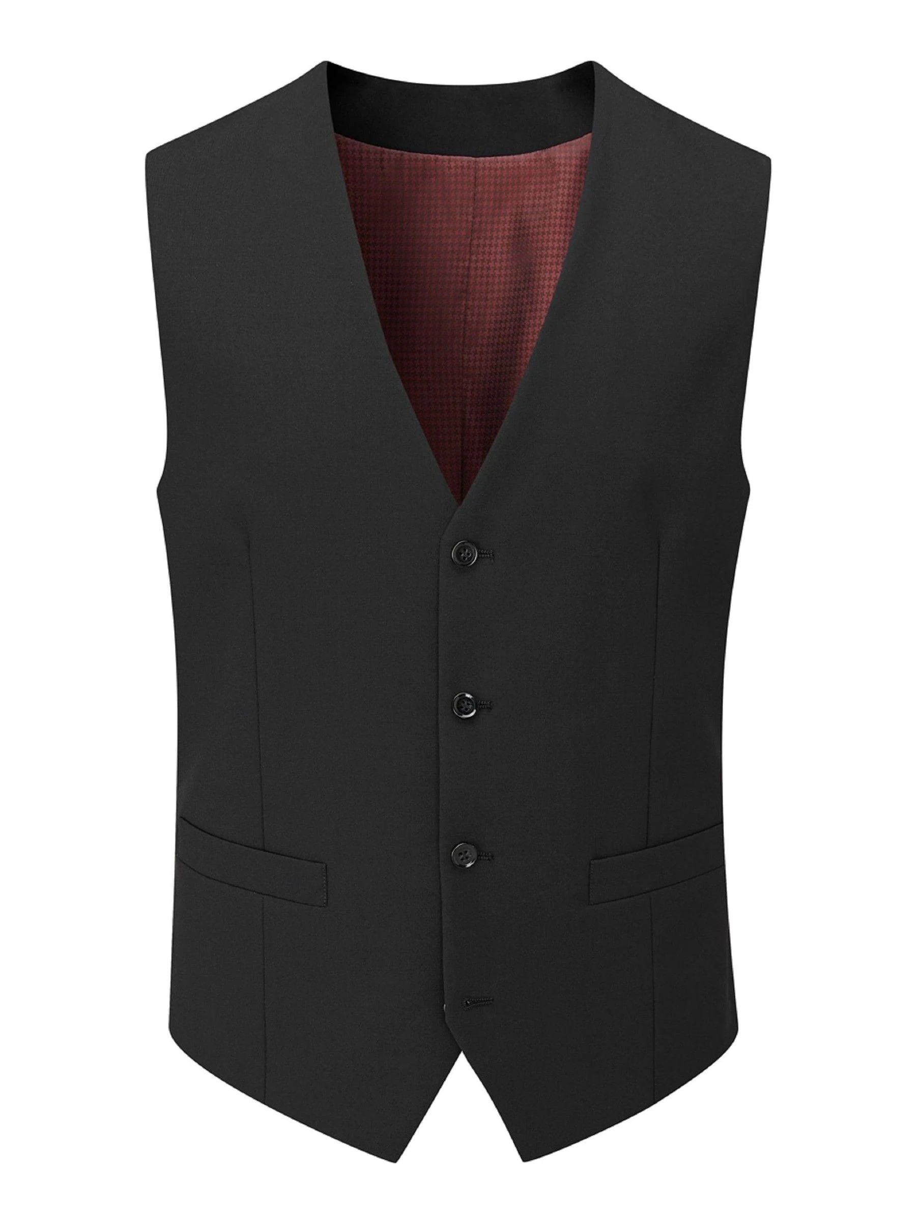 Zwart - Skopes Darwin gilet met single breasted en hoog wolgehalte
