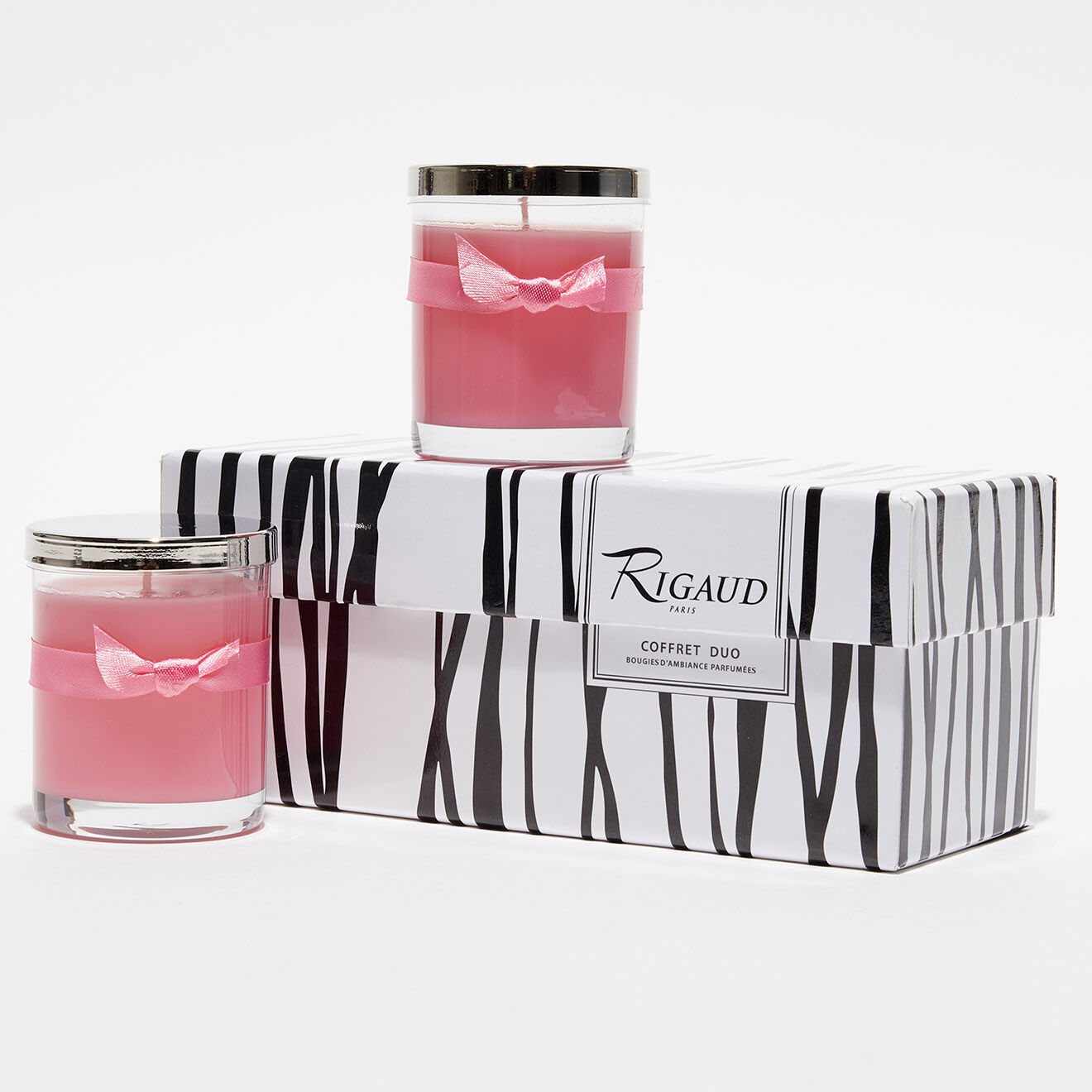 Rigaud Coffret duo bougies parfumées Rose - 1 mèche 28h