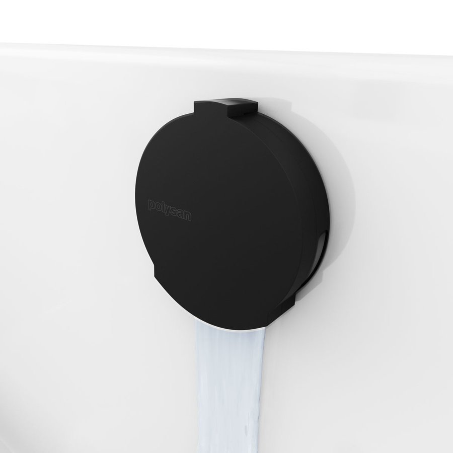 Polysan badafvoer met vulfunctie 60cm zwart mat