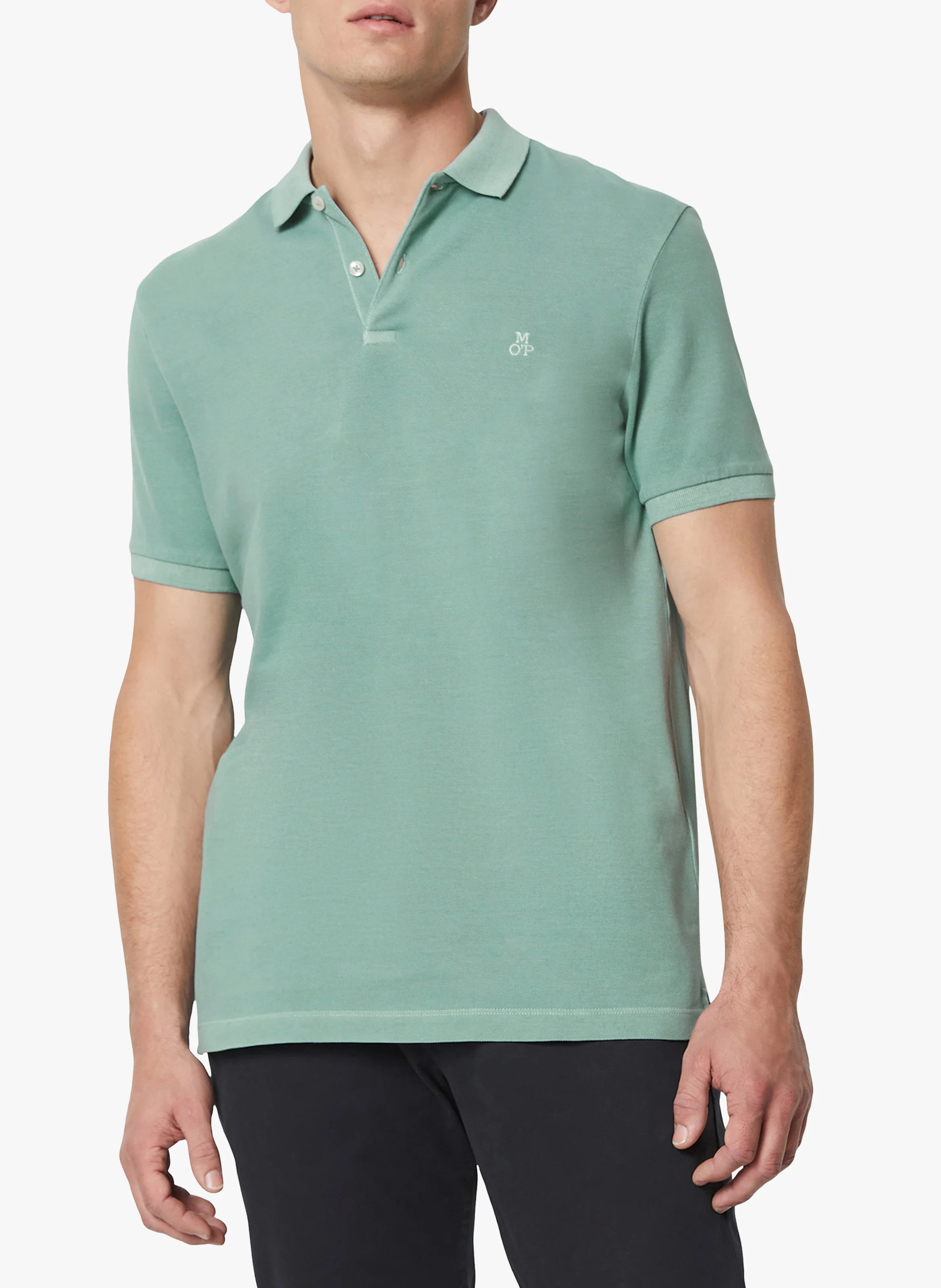 Polo en coton bio mélangé | Bleu