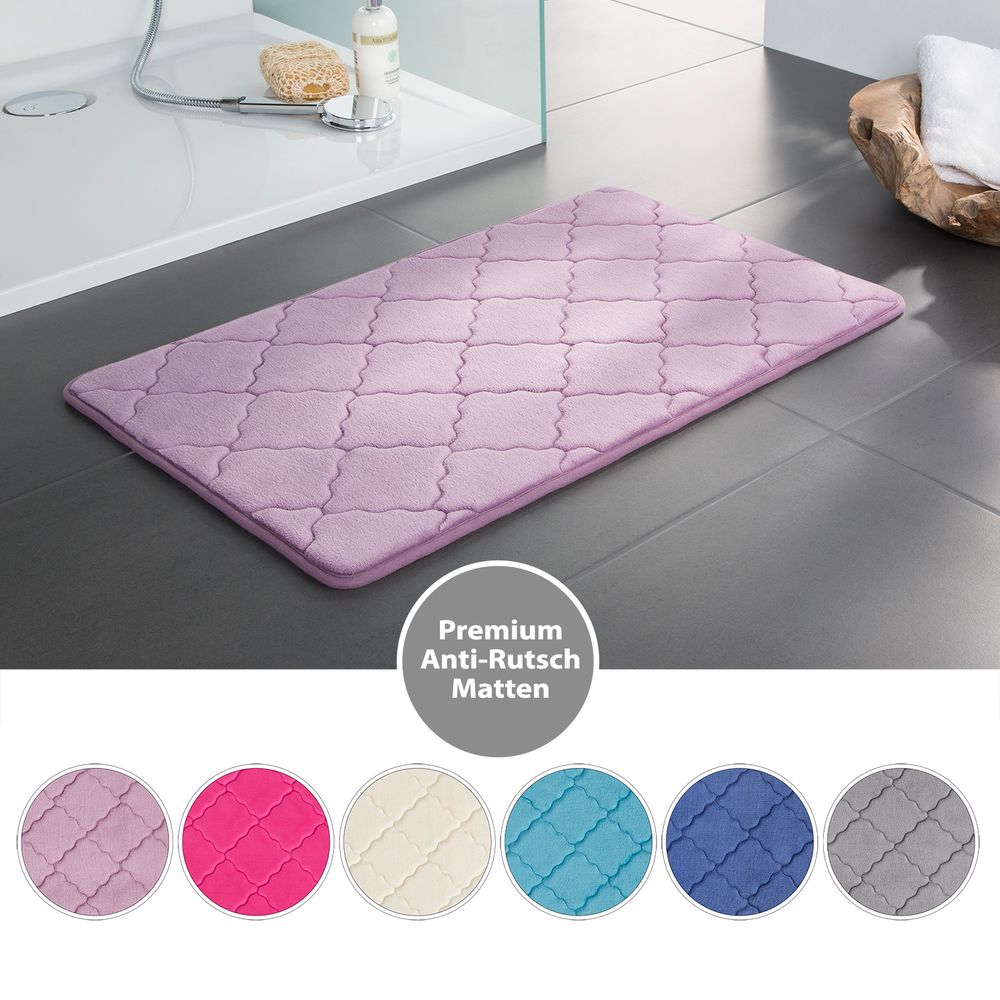 PANA® Memoryschaum Badematte • Badvorleger 50 x 80 cm • Badteppich • Duschvorleger • Viskoelastische Badematte • versch. Farben