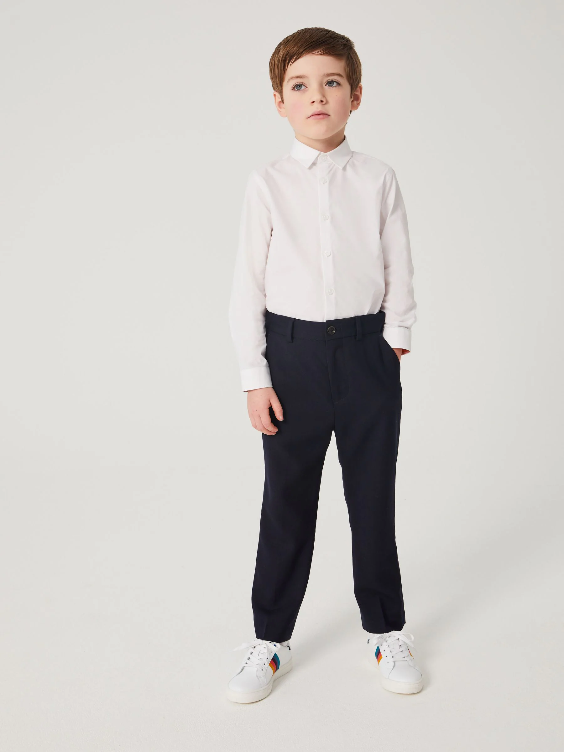Paul Smith - Junior marineblauwe nette pantalon voor jongens