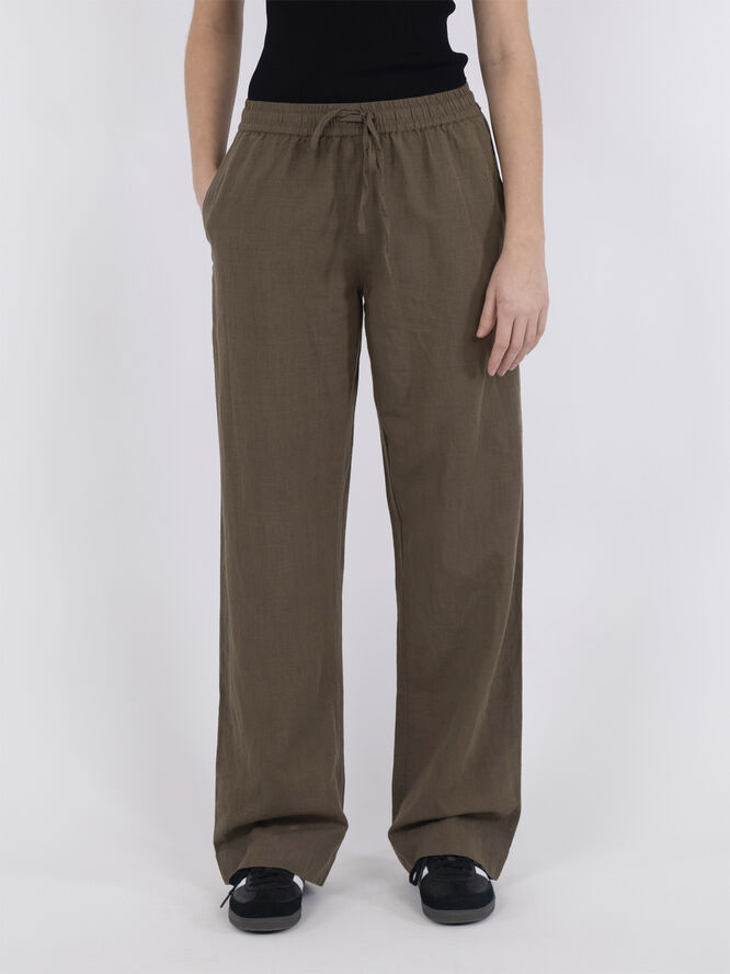 Neo Noir Sonar Linen Pants Army