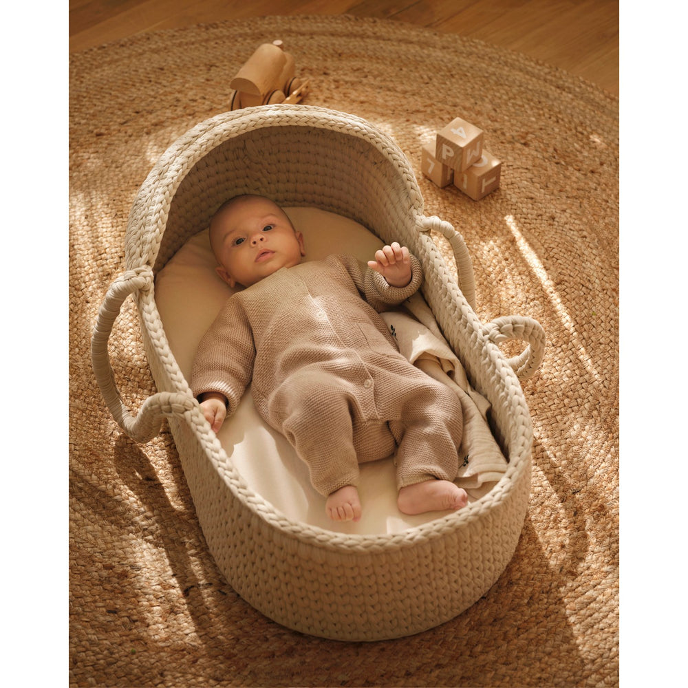 Køb Moonboon Nature Crocheted Moses Kurv Og Stand (Bundle)