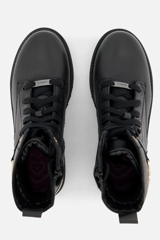 Mexx Sandy Sam Veterboots zwart Leer