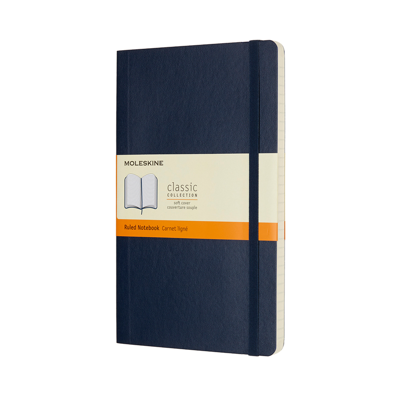Moleskine Classic Notizbuch, Softcover, 130 x 15 mm, liniert, saphirblau