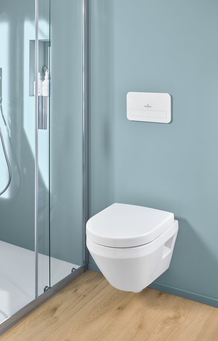 Villeroy & Boch Architectura compact randloos toilet CeramicPlus met TwistFlush rond wit glans