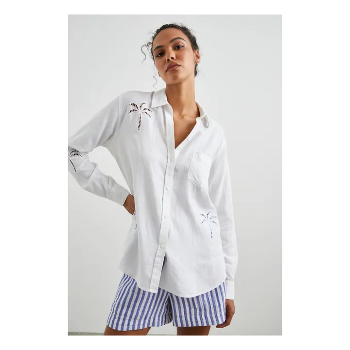 Rails Short Leighton Rayures Coton Bio | Bleu