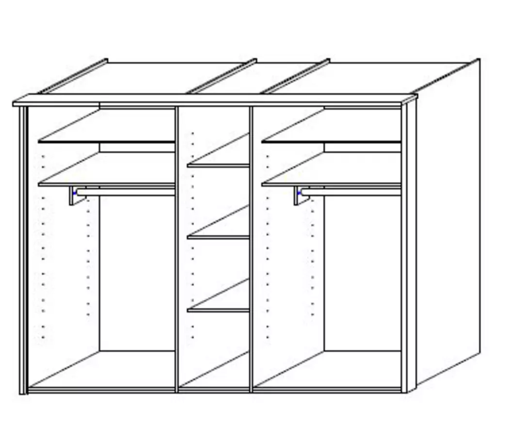 Kleiderschrank Cembra 254 x 223 cm