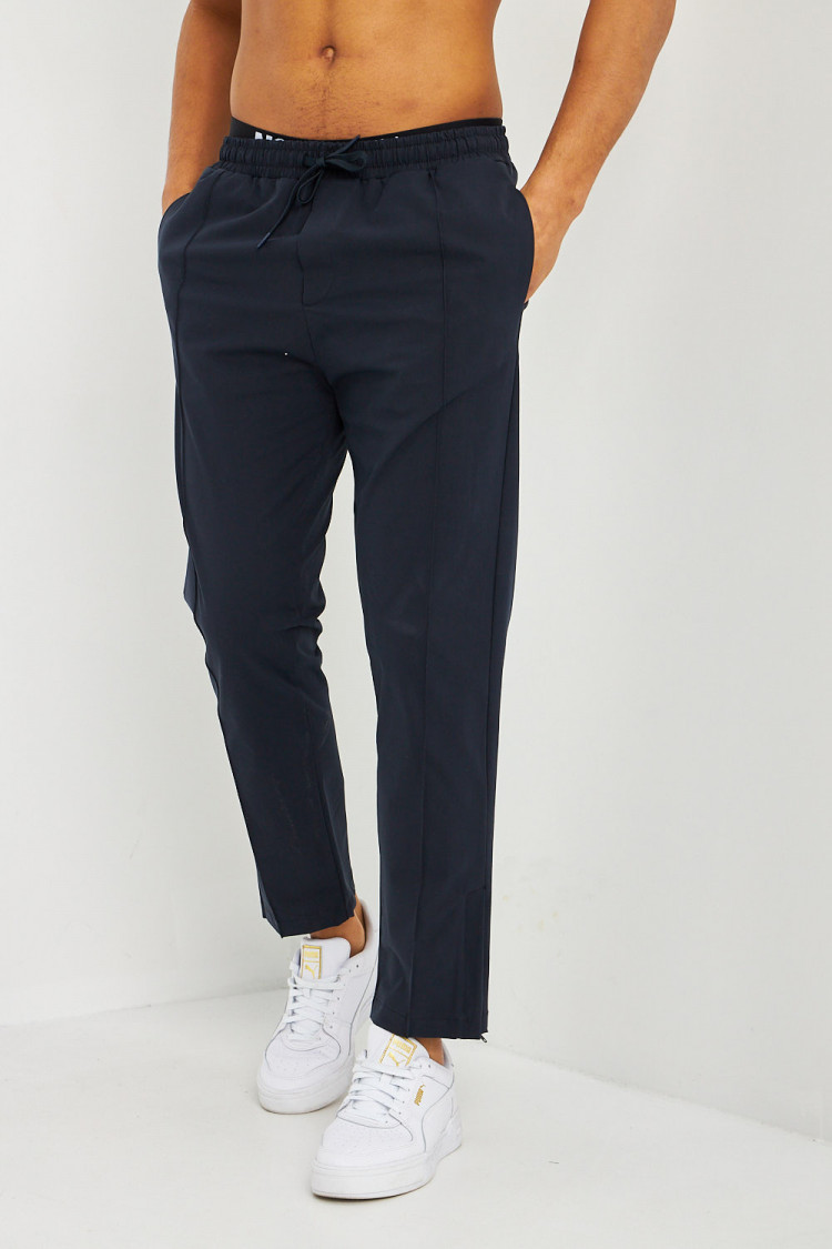 Pantalon de jogging habillé bleu marine coupe droite