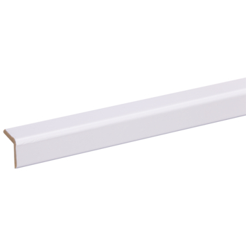 Hoeklat MDF 20x20 mm lengte 260 cm gegrond