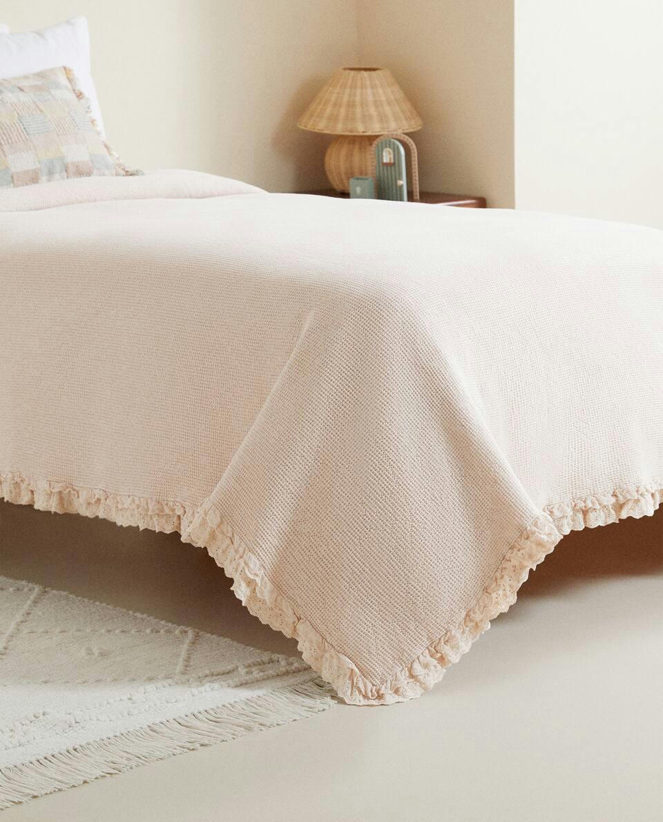 Colcha de algodão jacquard