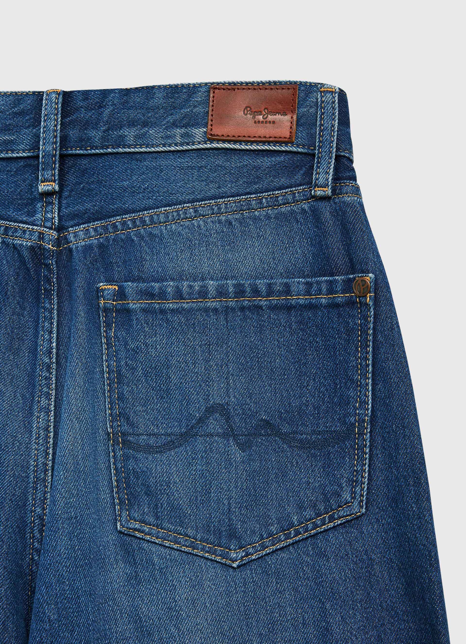 Calça jeans Robyn, corte reto, cintura alta - jeans