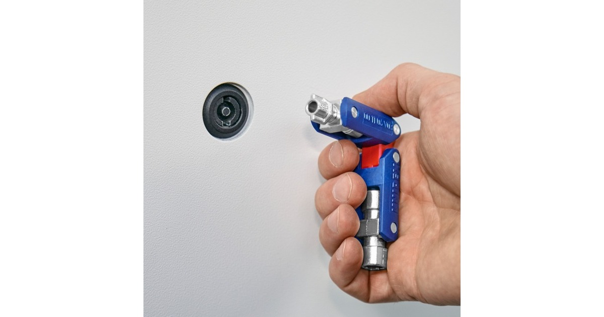KNIPEXSchakelkastsleutel DoubleJoint 00 11 06 V03 dopsleutel  (Blauw/rood)