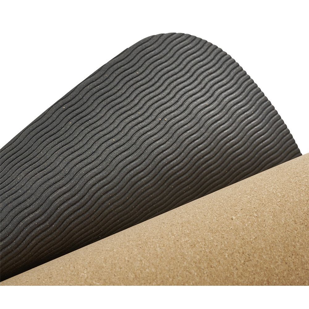 Tapis de fitness yoga en liège antidérapant 183x61xép0,5cm
