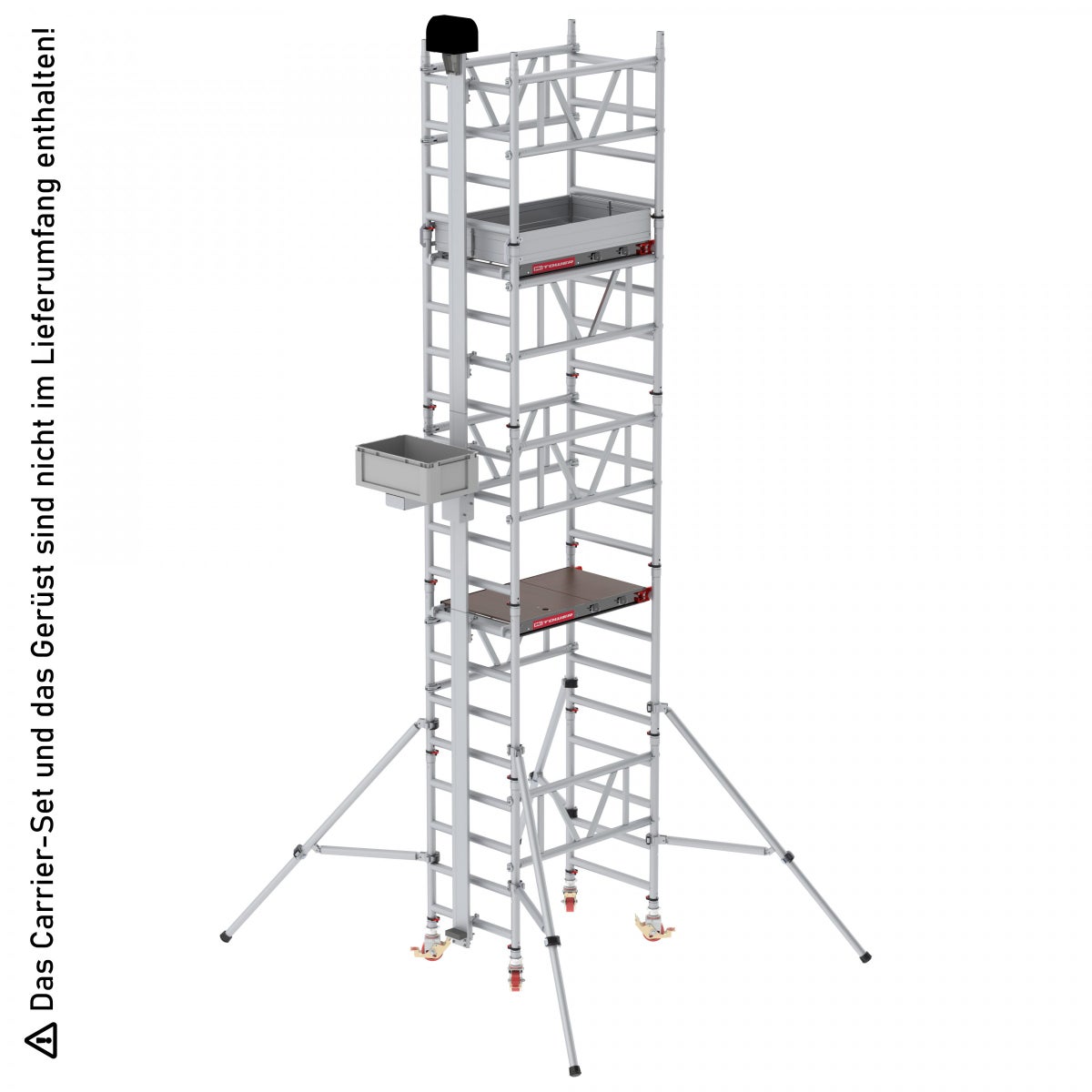 Altrex Shuttle basisset met lier, 12,20m platformhoogte, 14,20m werkhoogte (geen steigers)