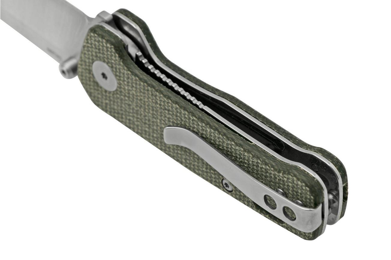 QSP Knife Penguin Mini QS130XS-A, Satin 14C28N, Dark Brown Micarta zakmes