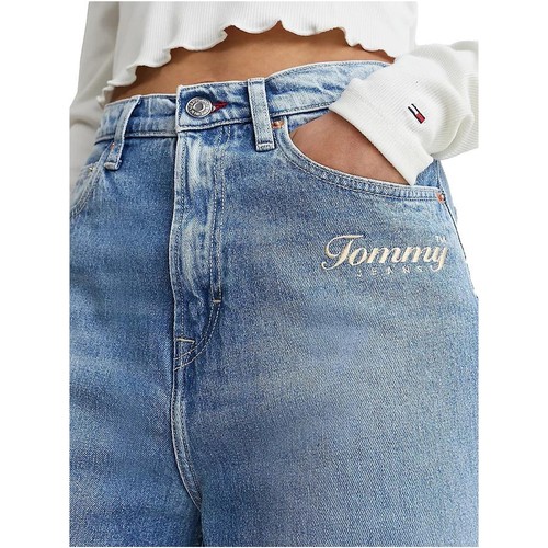 Tommy Jeans - VAQUEROS PATA ANCHA MUJER DW0DW13585 Azul