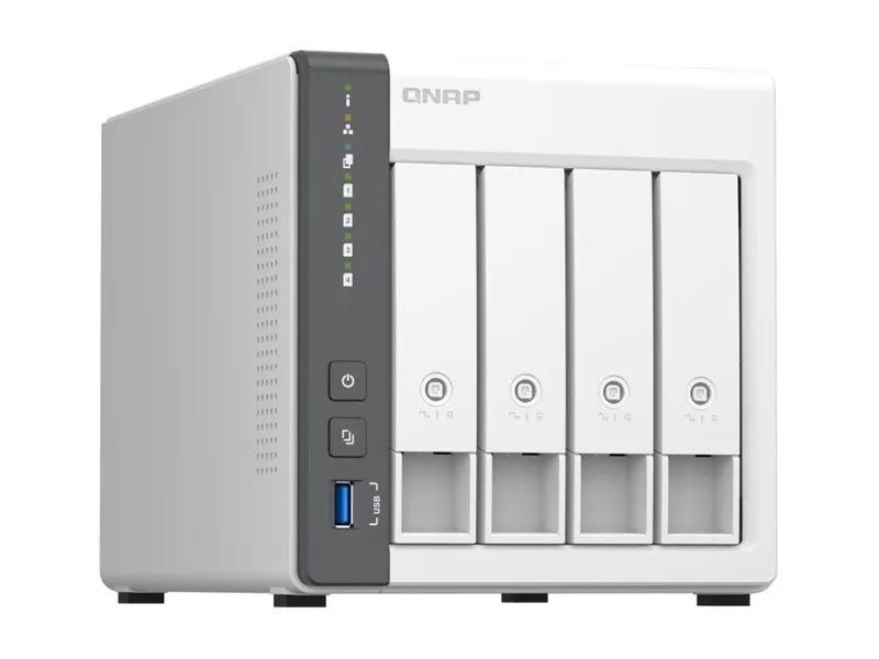 QNAP TS-433 - NAS-server - 4 bays - SATA 6Gb/s - RAID 0, 1, 5, 6, 10, JBOD, 50, 60 - RAM 4 GB - Gigabit Ethernet / 2.5 Gigabit Ethernet - iSCSI support
