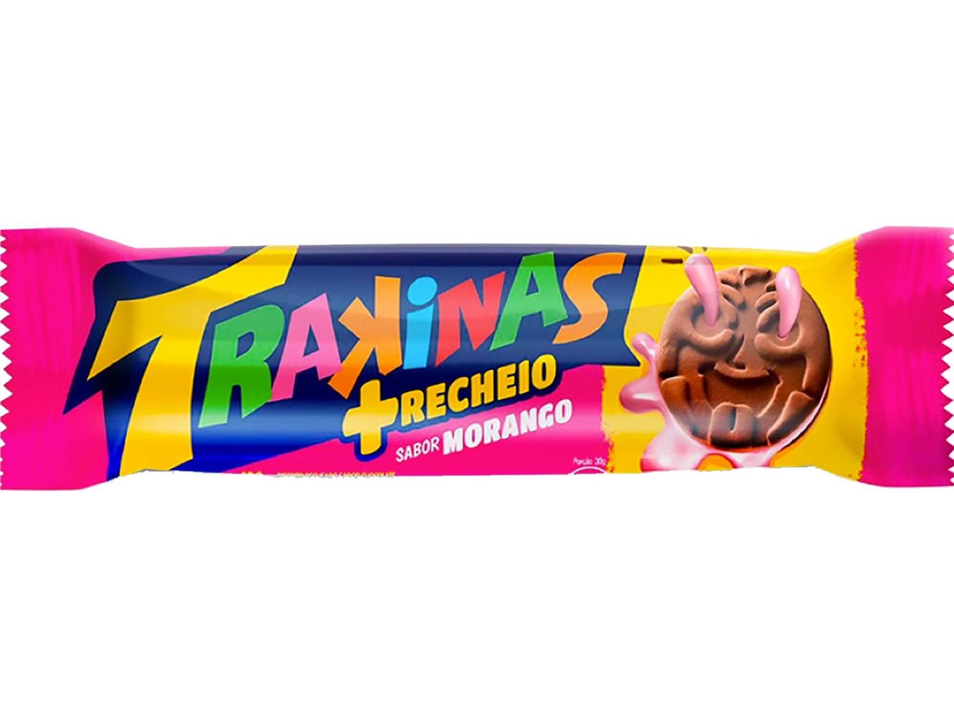 BOLACHAS TRAKINAS MAIS MORANGO 126G