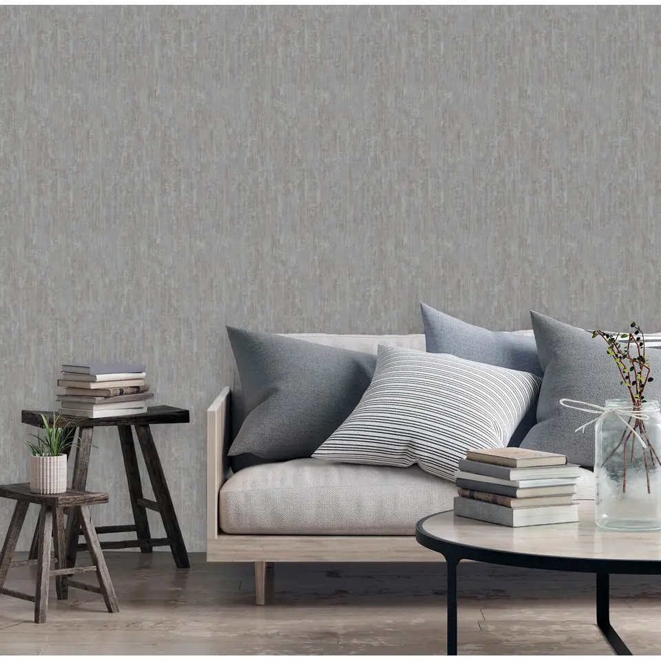 Dutch Wallcoverings - More Textures uni donkergrijs - 0,53x10,05m