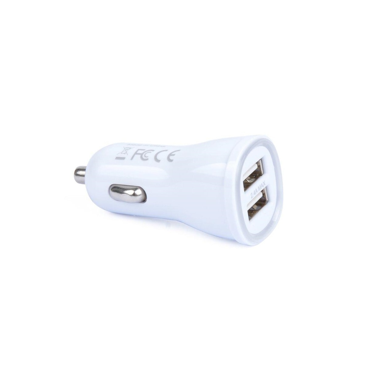 Billader 5V / 2.4A Dual USB med LED
