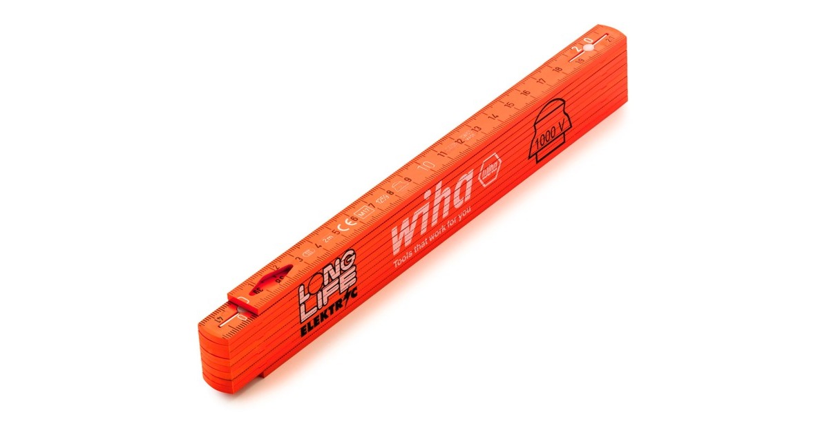 WihaElektriciensduimstok Longlife 2m meetlat  (Oranje)