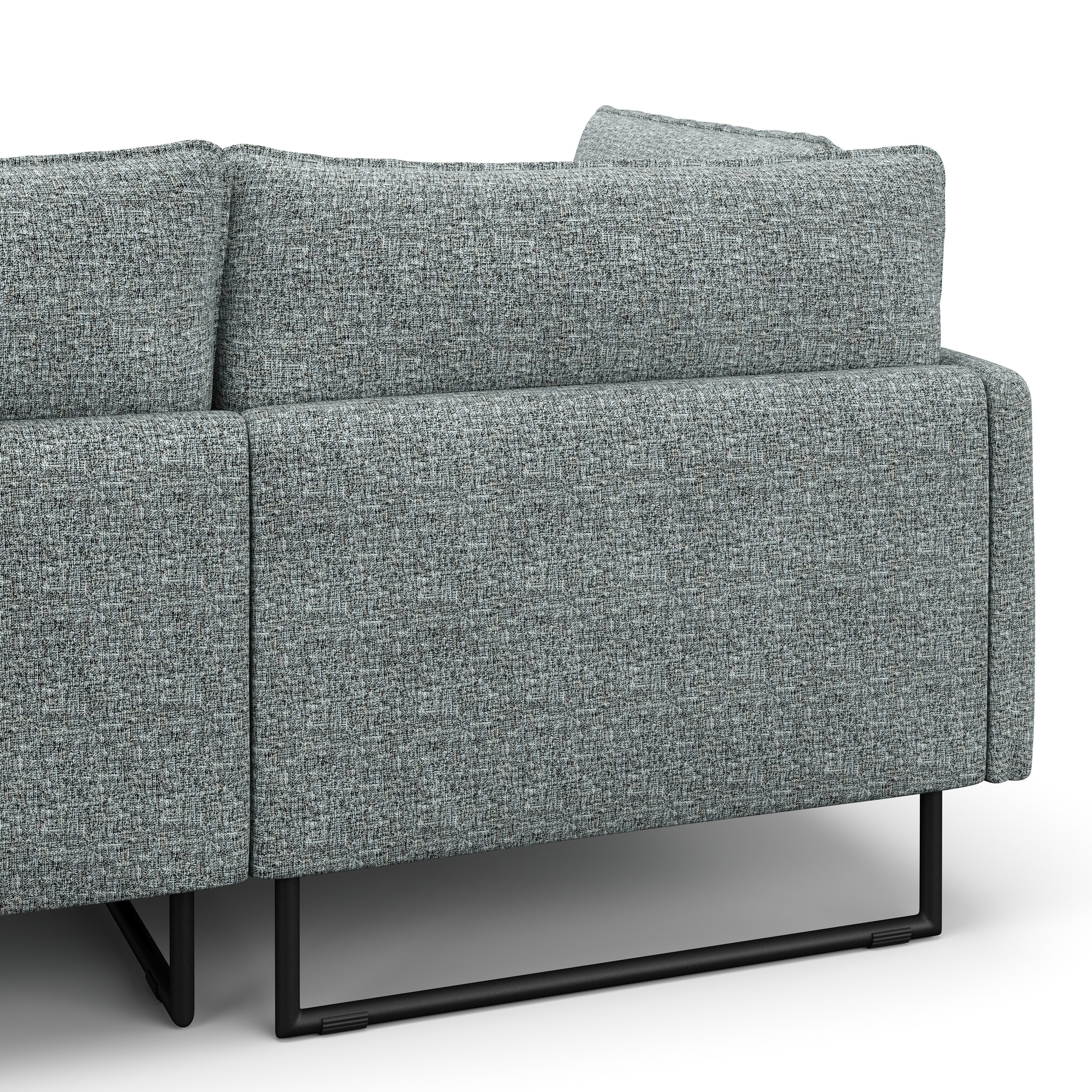 Ecksofa Bouclé MARISA links grau