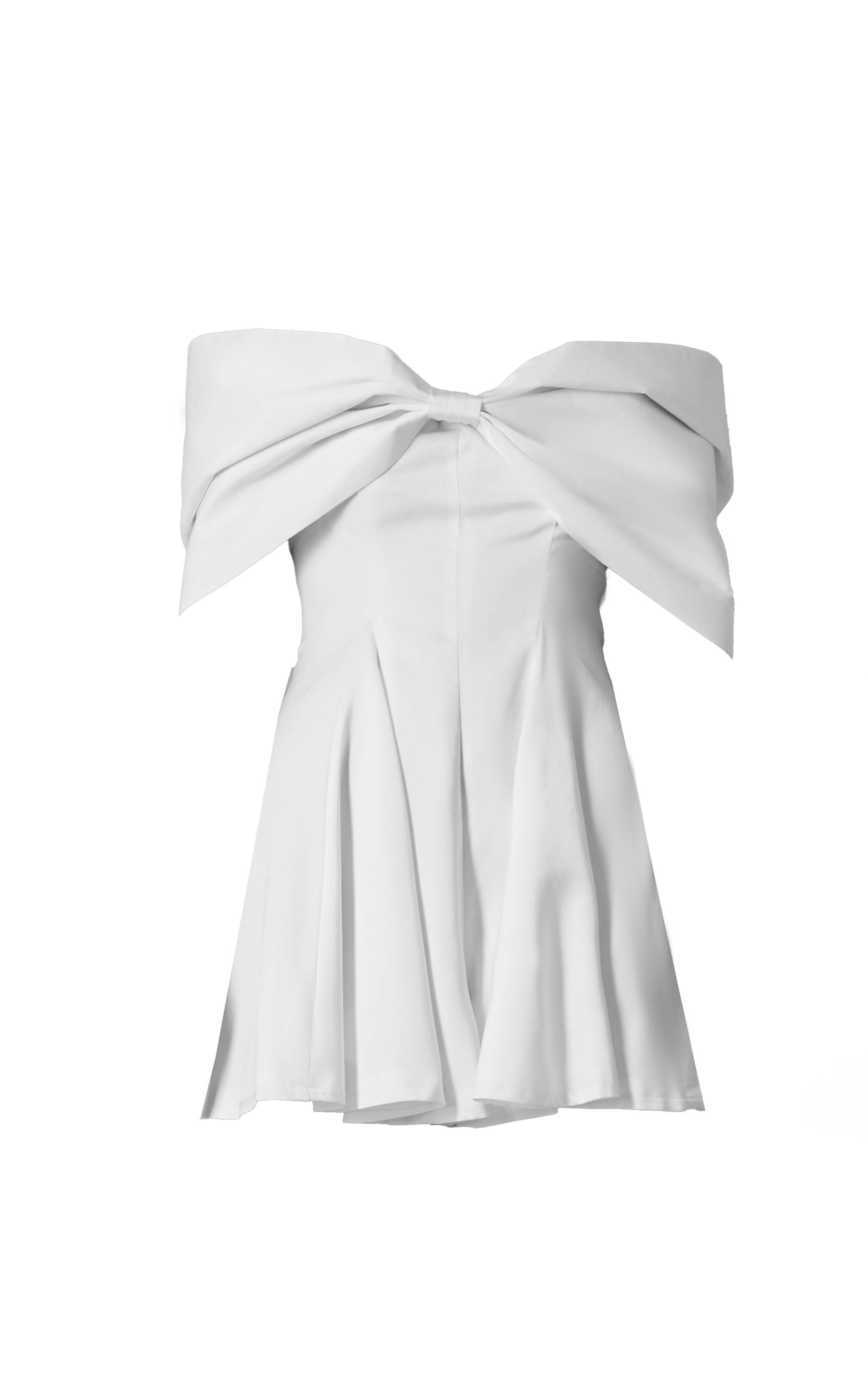 Blanc Combinaison-short Premium En Satin Avec Nœud Extrême