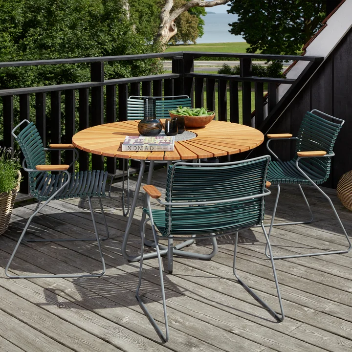 HOUE - CIRCLE Outdoor Tisch Ø 110 cm, Bambus